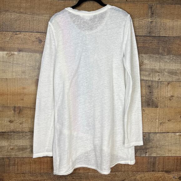 Workshop Republic Clothing White Long Sleeve Tunic Top Bright Stripe SZ Medium - Picture 5 of 7